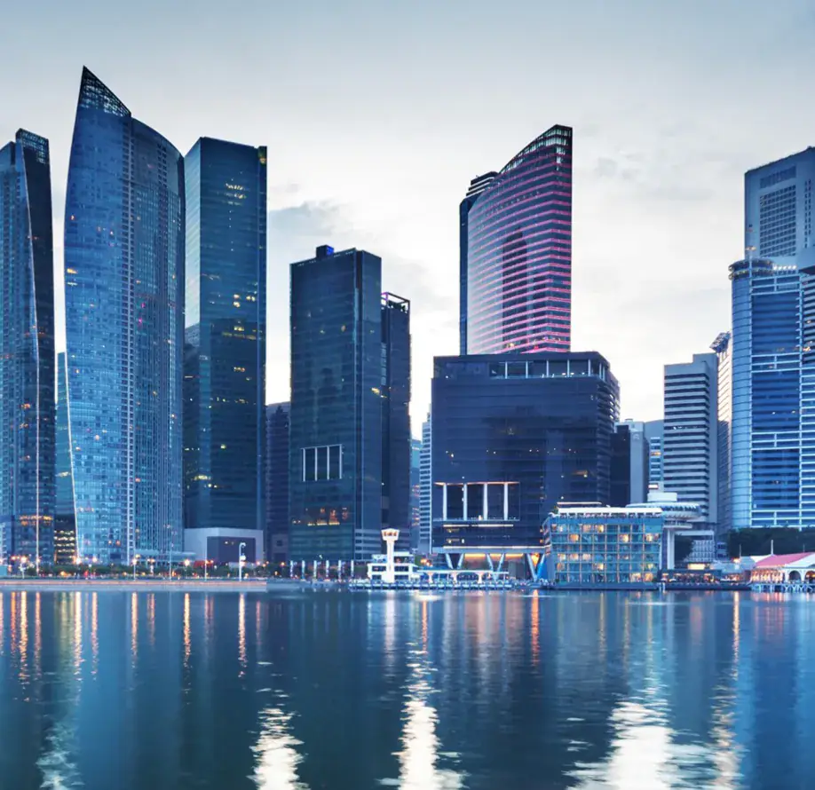 Beijing waterfront skyline