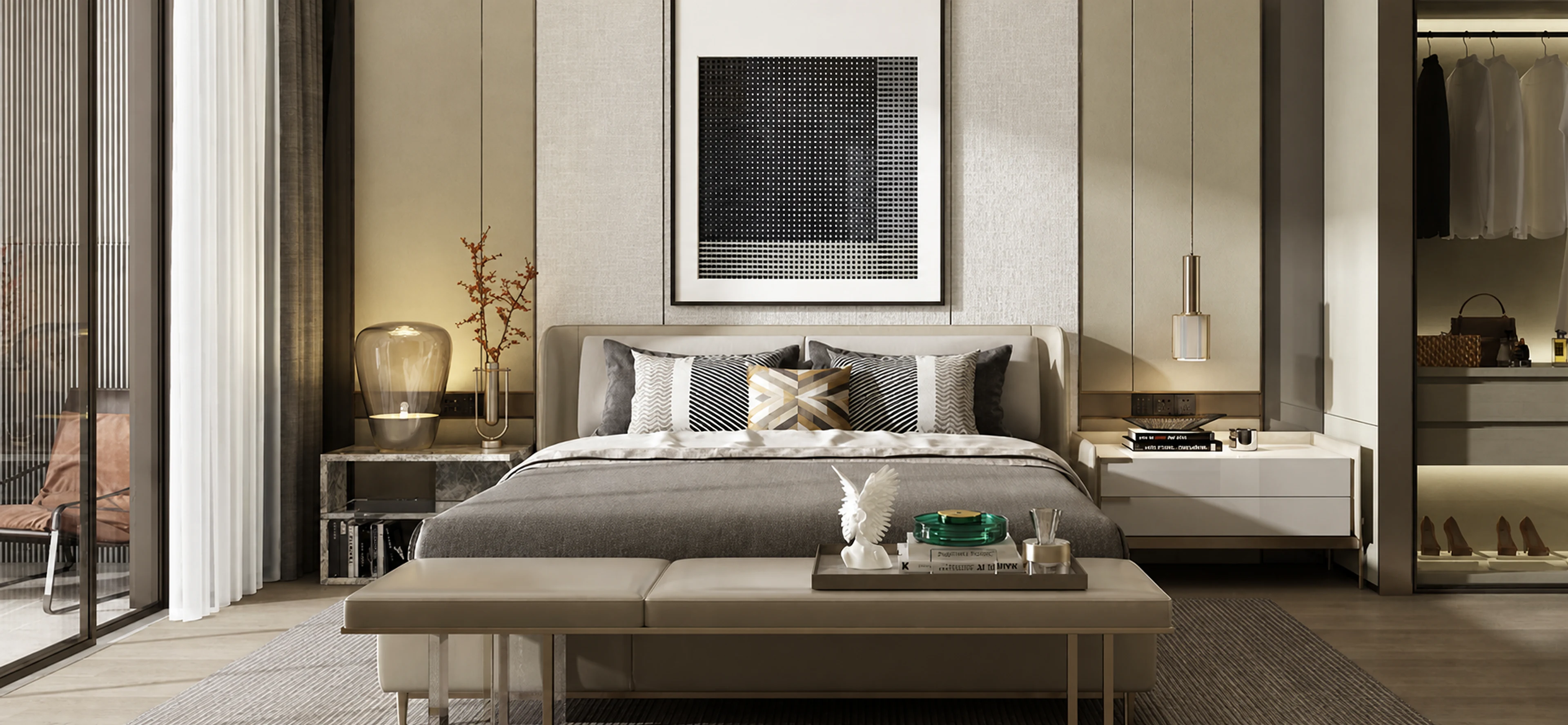 Contemporary OIA bedroom interior